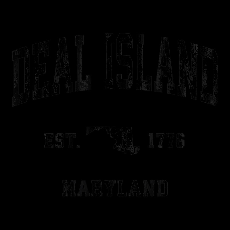 Deal Island Maryland Md Vintage Athletic Black Spo Legging by ravand | Artistshot