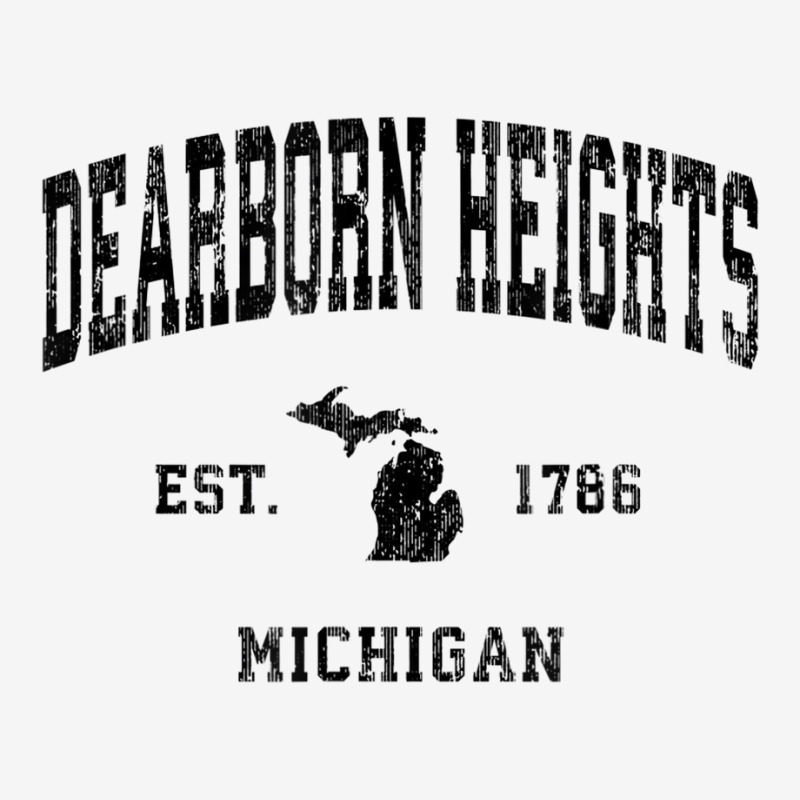 Dearborn Heights Michigan Mi Vintage Athletic Blac Graphic T-shirt | Artistshot