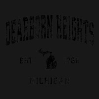 Dearborn Heights Michigan Mi Vintage Athletic Blac Flannel Shirt | Artistshot