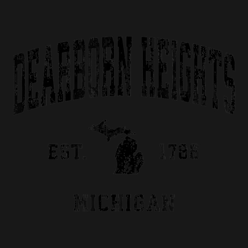 Dearborn Heights Michigan Mi Vintage Athletic Blac Flannel Shirt | Artistshot