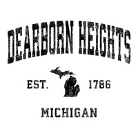 Dearborn Heights Michigan Mi Vintage Athletic Blac Men's 3/4 Sleeve Pajama Set | Artistshot