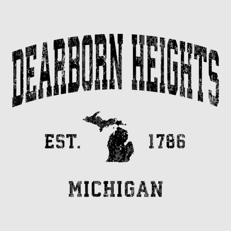 Dearborn Heights Michigan Mi Vintage Athletic Blac Hoodie & Jogger Set | Artistshot