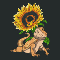 Lizard Reptile Sunflower Pet Owner Floral Bearded  Women's Triblend Scoop T-shirt | Artistshot