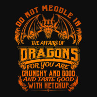 Do Not Meddle The Affairs Of Dragons Funny Dragon  Crop Top | Artistshot