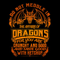 Do Not Meddle The Affairs Of Dragons Funny Dragon  Cropped Hoodie | Artistshot