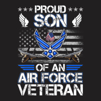 Proud Son Of A Air Force Veteran American Flag Mil T-shirt | Artistshot