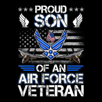 Proud Son Of A Air Force Veteran American Flag Mil Graphic T-shirt | Artistshot