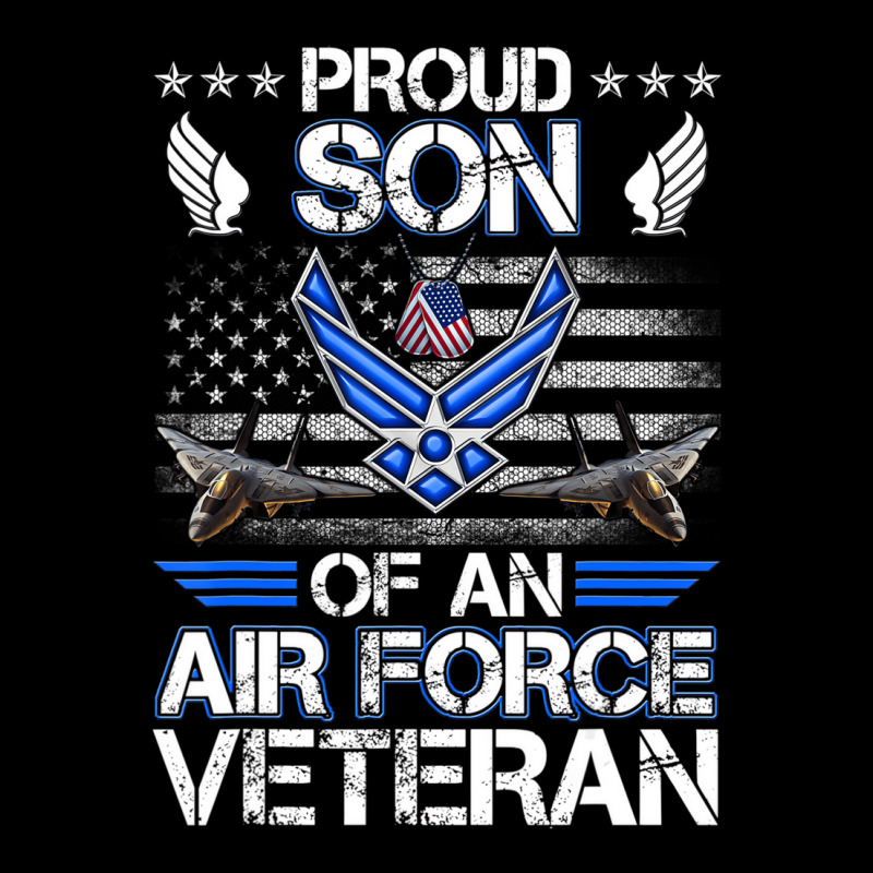 Proud Son Of A Air Force Veteran American Flag Mil Graphic T-shirt by heffopance | Artistshot