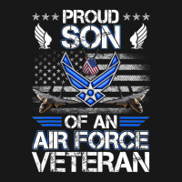 Proud Son Of A Air Force Veteran American Flag Mil Flannel Shirt | Artistshot