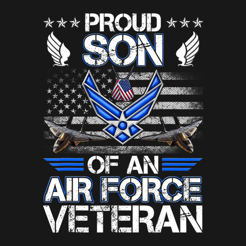 Proud Son Of A Air Force Veteran American Flag Mil Flannel Shirt by heffopance | Artistshot