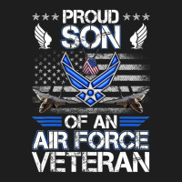 Proud Son Of A Air Force Veteran American Flag Mil Classic T-shirt | Artistshot