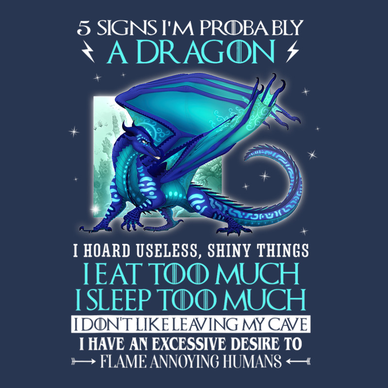 5 Signs Im Probably A Dragon Funny For Dragon Love Ladies Denim Jacket by spreesgomez | Artistshot