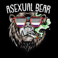 Asexual Bear Lgbtq Ace Pride Smoking Weed Marijuan Legging | Artistshot