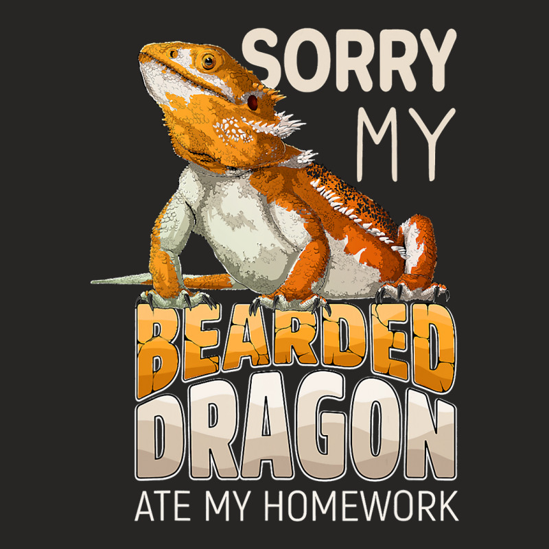 Sorry My Bearded Dragon Ate My Homework Teacher St Ladies Fitted T-Shirt by spreesgomez | Artistshot