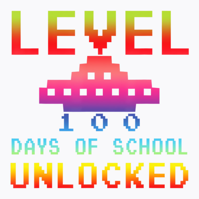 Level 100 Days Of School Unlocked Gamer Watercolor T-shirt | Artistshot