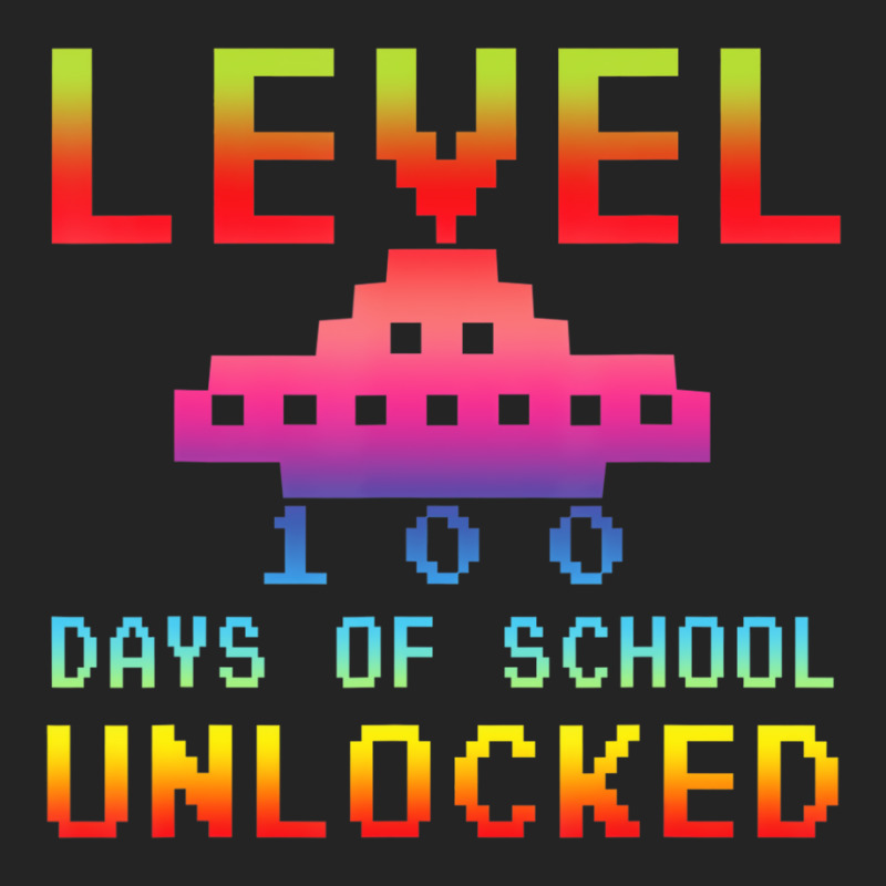 Level 100 Days Of School Unlocked Gamer Watercolor 3/4 Sleeve Shirt | Artistshot