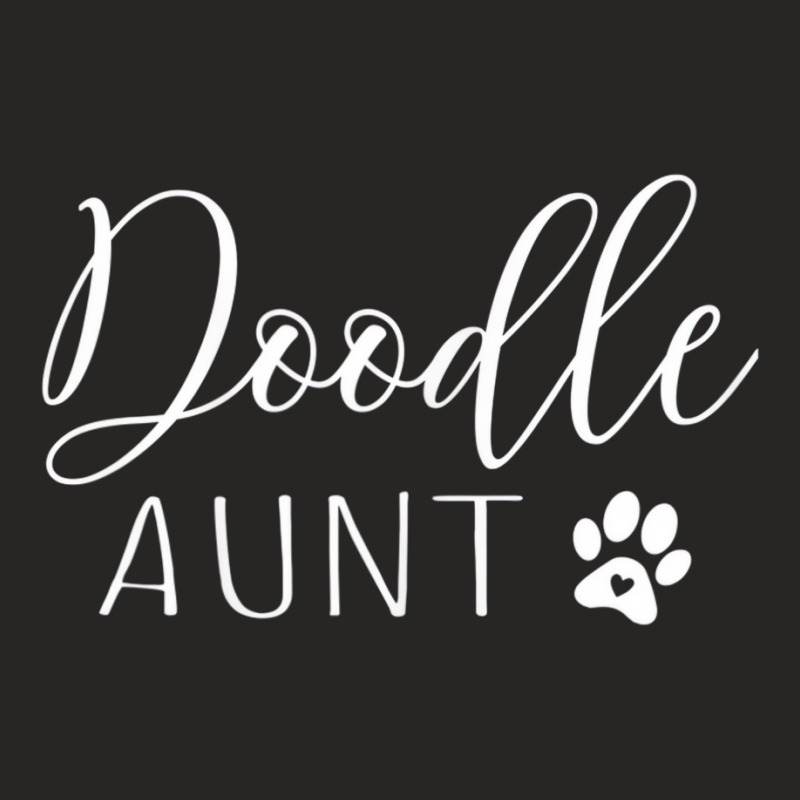 Womens Doodle Aunt Dog Auntie Gift Golden Goldendo Ladies Fitted T-Shirt by galloywa | Artistshot