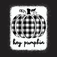 Fall Black And White Plaid Hey Pumpkin T Shirt T-shirt | Artistshot