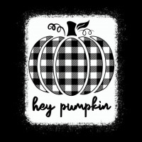 Fall Black And White Plaid Hey Pumpkin T Shirt Pocket T-shirt | Artistshot