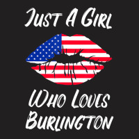 Lips Mouth Love American Flag Burlington T Shirt T-shirt | Artistshot