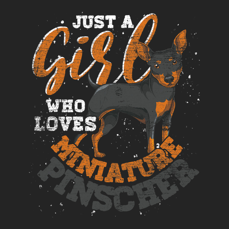 Just A Girl Who Loves Miniature Pinscher Dog Min P 3/4 Sleeve Shirt by whoretacarpal | Artistshot