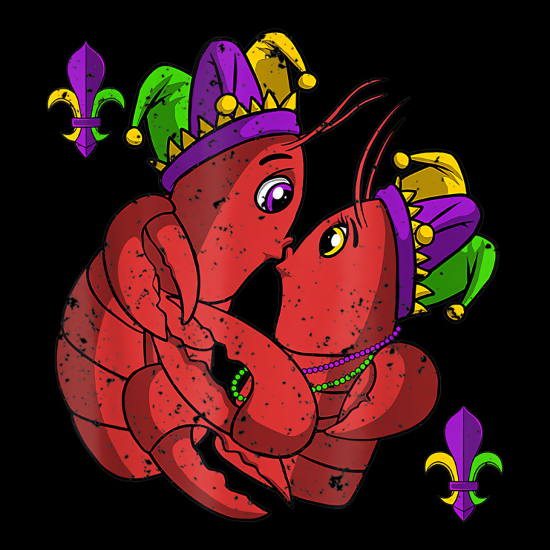 Jester Crawfish Couple Kissing Mardi Gras Carnival Zipper Hoodie by krumsiek | Artistshot