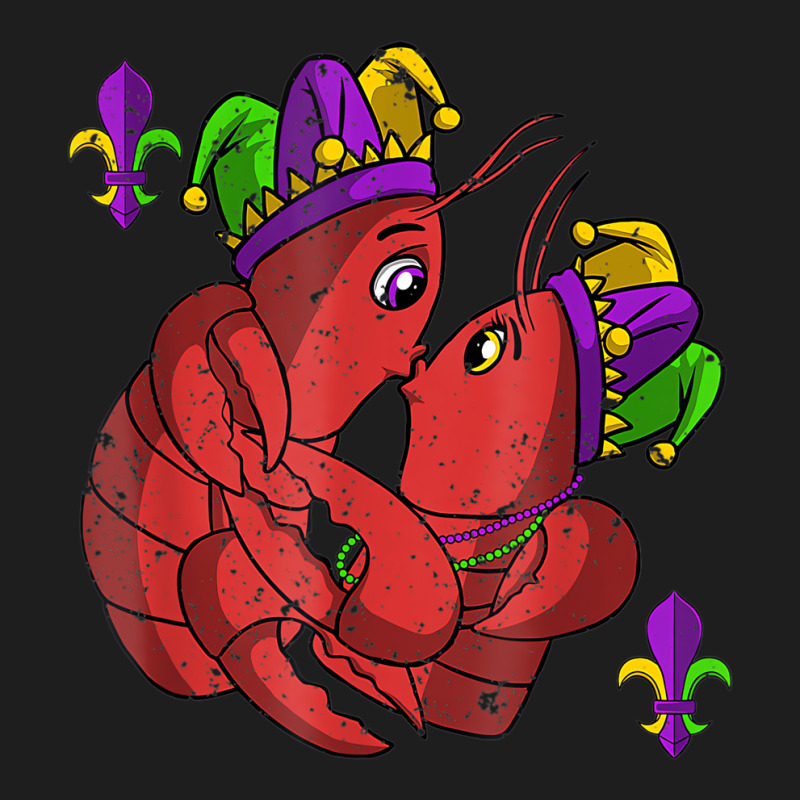 Jester Crawfish Couple Kissing Mardi Gras Carnival Classic T-shirt by krumsiek | Artistshot