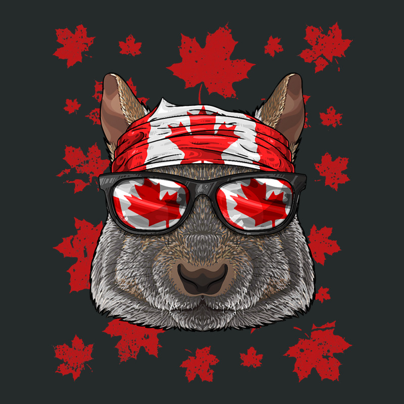 Canadian Squirrel Patriotic Canada Flag Maple Leaf Women's Triblend Scoop T-shirt by kerrmanthez | Artistshot