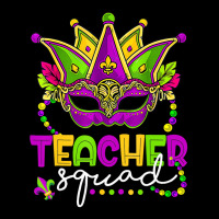 Mardi Gras Teacher Squad Funny Carnival Mask Beads V-neck Tee | Artistshot