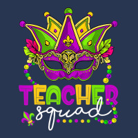 Mardi Gras Teacher Squad Funny Carnival Mask Beads Men Denim Jacket | Artistshot