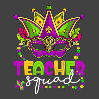 Mardi Gras Teacher Squad Funny Carnival Mask Beads Vintage T-shirt | Artistshot