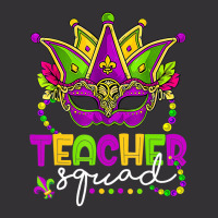 Mardi Gras Teacher Squad Funny Carnival Mask Beads Vintage Hoodie And Short Set | Artistshot