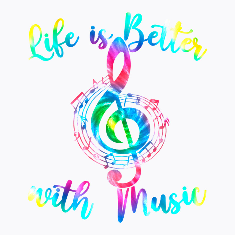 Life Is Better With Music Notes Teen Girl Women Mu T-Shirt by marioc | Artistshot