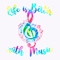 Life Is Better With Music Notes Teen Girl Women Mu Tank Top | Artistshot