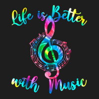 Life Is Better With Music Notes Teen Girl Women Mu Classic T-shirt | Artistshot