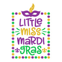 Little Miss Mardi Gras   Cute Girls Mardi Gras Gif Crop Top | Artistshot