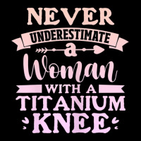 Womens Knee Surgery Never Underestimate Woman With Zipper Hoodie | Artistshot