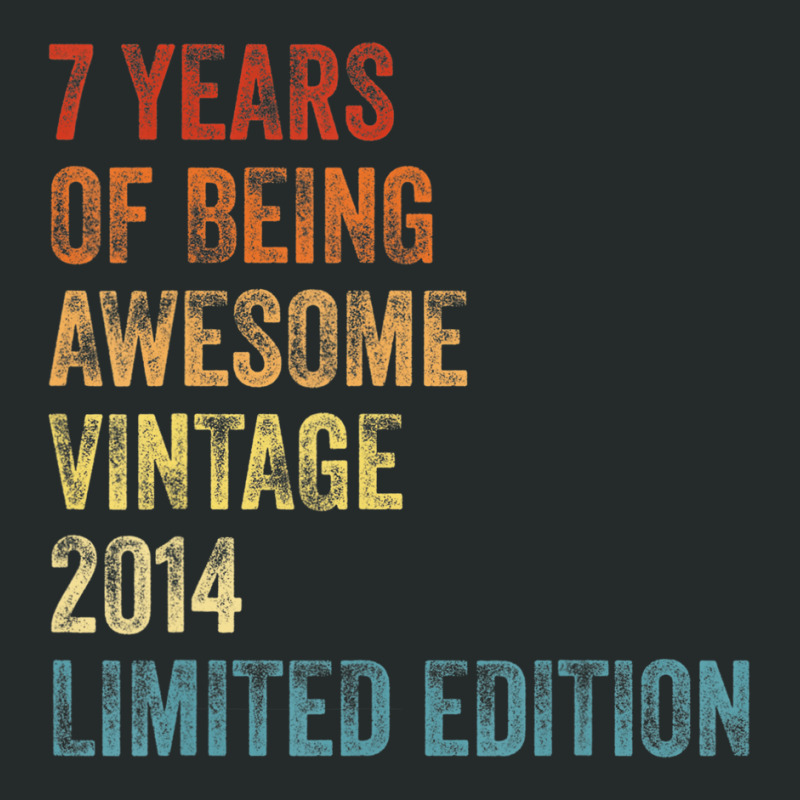 7 Year Old Gifts Vintage 2014 Limited Edition 7th Women's Triblend Scoop T-shirt by coyagota | Artistshot