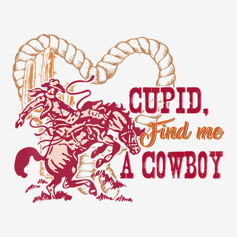 Funny Valentines Day Cupid Find Me A Cowboy T Shir Adjustable Cap | Artistshot