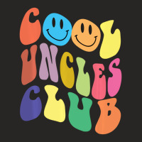 Groovy Cool Uncles Club Funny Smile Colorful Fathe Ladies Fitted T-shirt | Artistshot