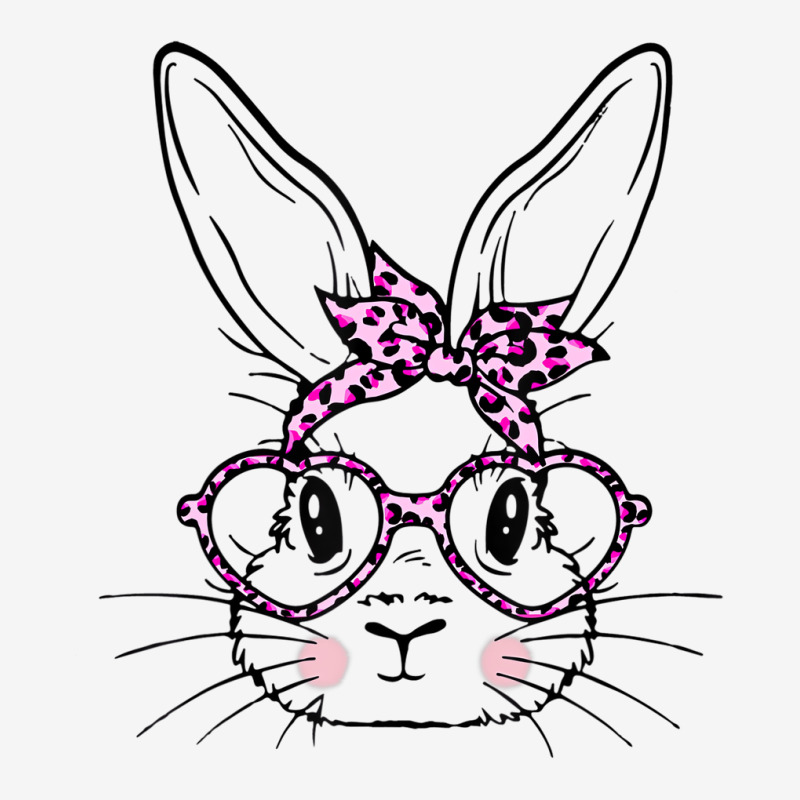 Cute Bunny Face Leopard Glasses Headband Happy Eas Classic T-shirt by galloywa | Artistshot