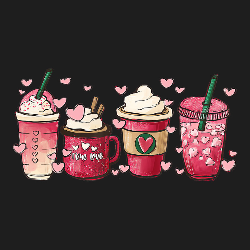 Valentine Coffee Heart Iced Coffee Lover Valentine Classic T-shirt by greifelqcoo | Artistshot