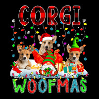 Corgi Xmas Woof Santa Reindeer Elf Corgis With Gno Cropped Hoodie | Artistshot