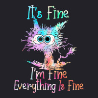 It's Fine I'm Fine Everything Is Fine Shirt Tie Dy Unisex Sherpa-lined Denim Jacket | Artistshot