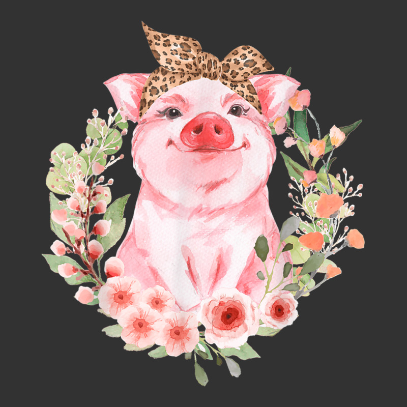 Pig With Leopard Headband Flower Tshirt Cute Pig L Baby Bodysuit by ardylanda | Artistshot