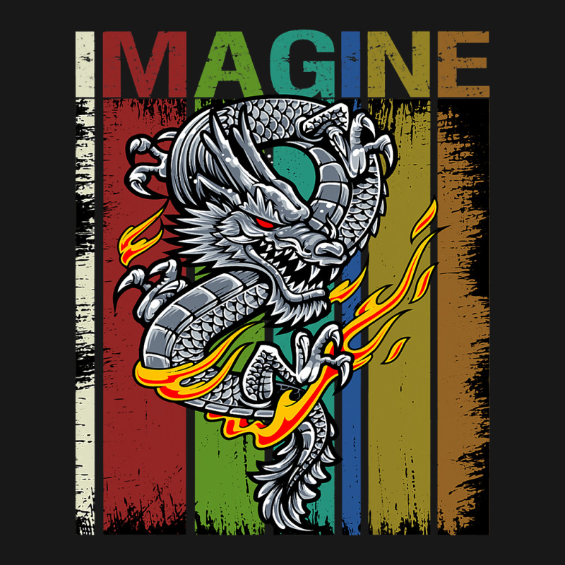 Imagine Fantastic Dragon Vintage Cool Art Flannel Shirt by kerrmanthez | Artistshot