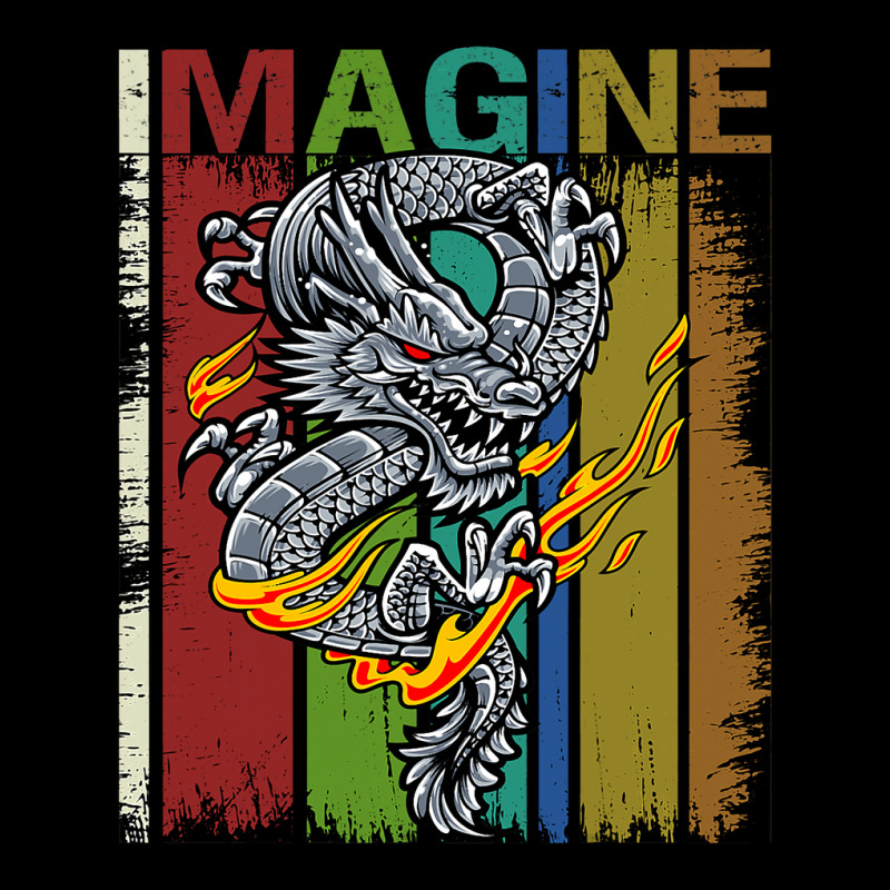 Imagine Fantastic Dragon Vintage Cool Art Zipper Hoodie by kerrmanthez | Artistshot