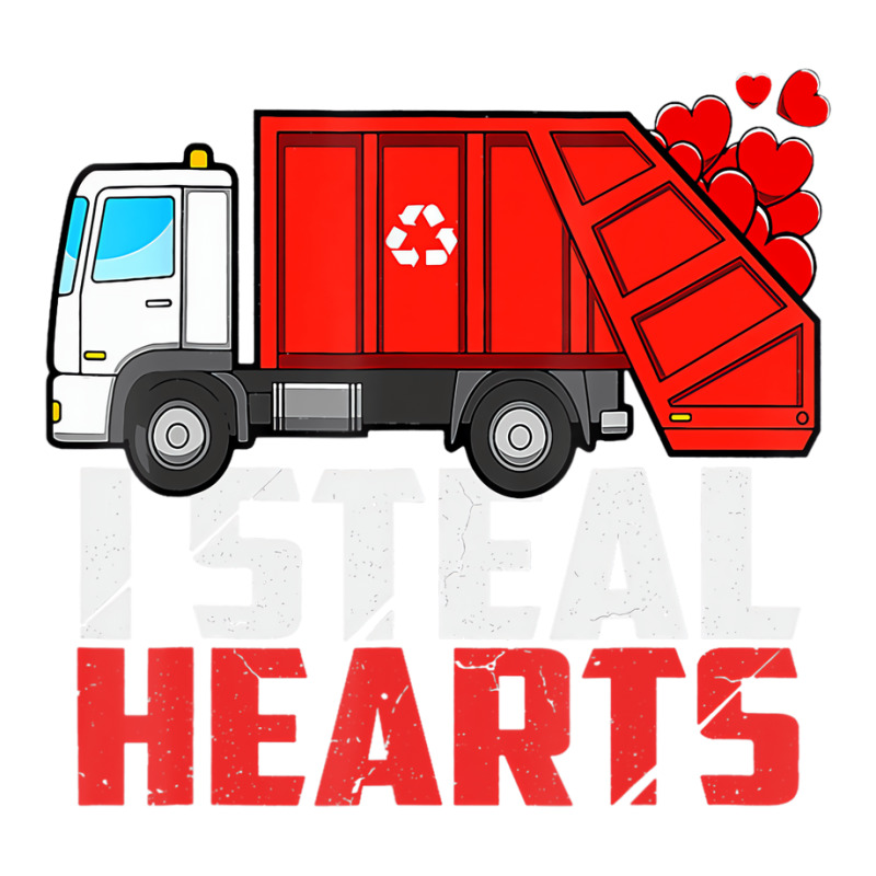 I Steal Hearts Garbage Truck Valentines Day Toddle Crewneck Sweatshirt | Artistshot