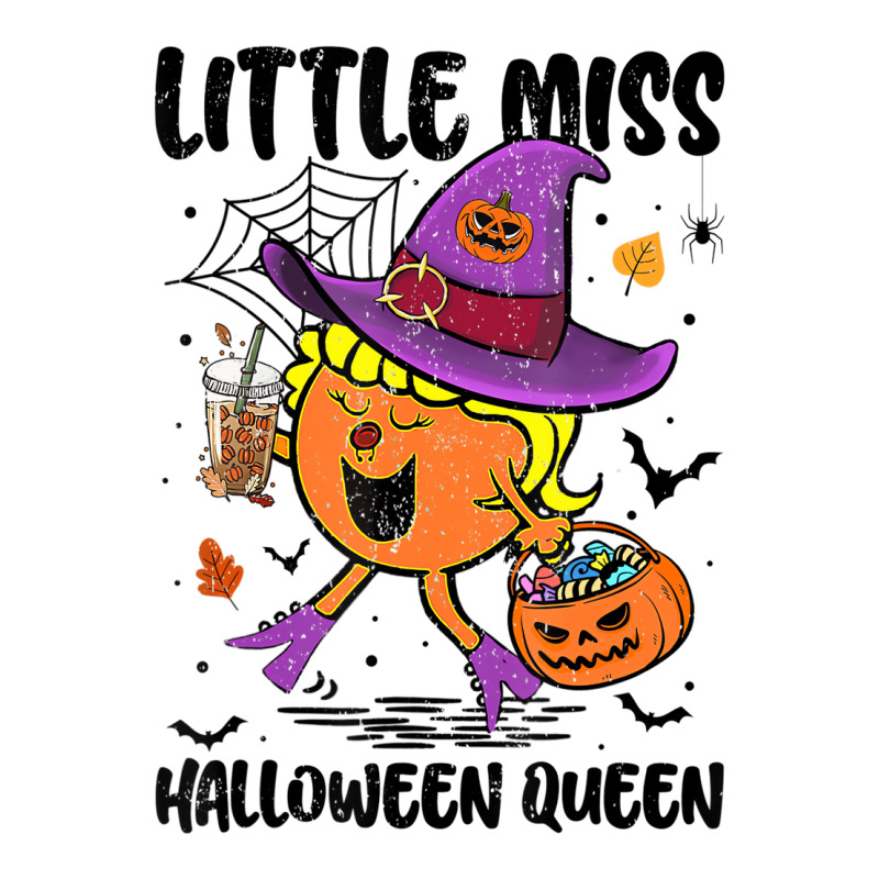 Little Miss Halloween Queen Pumpkin Vintage T Shir V-neck Tee | Artistshot