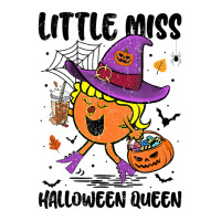 Little Miss Halloween Queen Pumpkin Vintage T Shir Unisex Hoodie | Artistshot